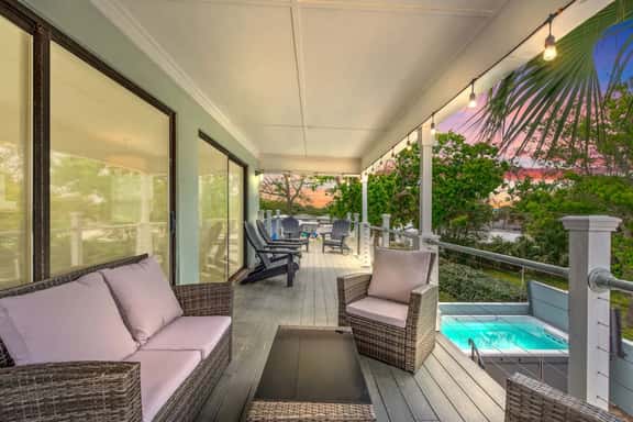 Paradise Palms ~ Pet-Friendly Beach Retreat with Heated Swim Spa & Balcony - Image 1