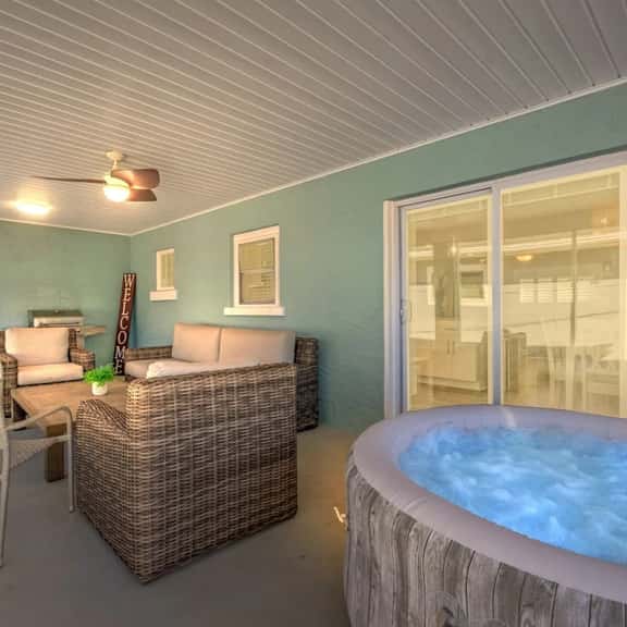 Blue Tide Hideaway ~ Beach Retreat w/ Golf Cart + Spa - Image 1